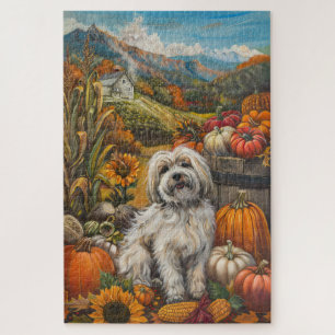 Havanese Hund Herbsternte Erntedank Puzzle