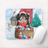 Havanese Hund im Schnee Weihnachtshaus Mousepad (Mit Mouse)