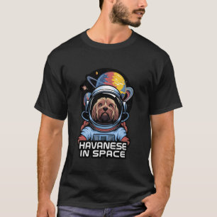 Havanese Hund im Weltraum-Design Lustige Kinder Ha T-Shirt