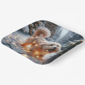 Havanese Hund in verworrenen Weihnachtsleuchten Pappteller (Gewinkelt)