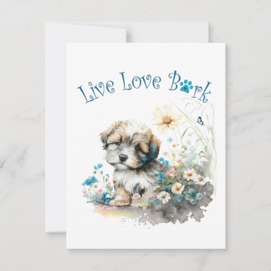 Havanese Hund Mama Floral Mitteilungskarte (Vorderseite)