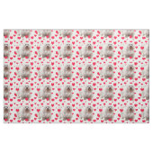 Havanese Hund mit Herz Stoff (Fat Quarter (45,7 x 55,9 cm))