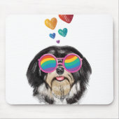 Havanese Hund mit Herz Valentinstag Mousepad (Vorne)