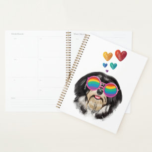 Havanese Hund mit Herz Valentinstag Planer