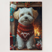 Havanese Hund mit Weihnachtsgeschenken Puzzle (Vertikal)