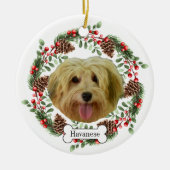 Havanese Hund Personalisiert Keramik Ornament (Vorne)