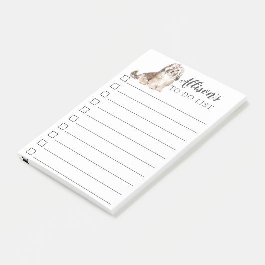 Havanese Hund Personalisiert, Notizen nach dem End (angewinkelt)