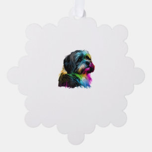 Havanese-Hund Pop-Art-Design Havanese-Liebhaber Ornament Karte