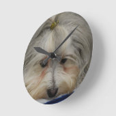 Havanese Hund Runde Wanduhr (Winkel)