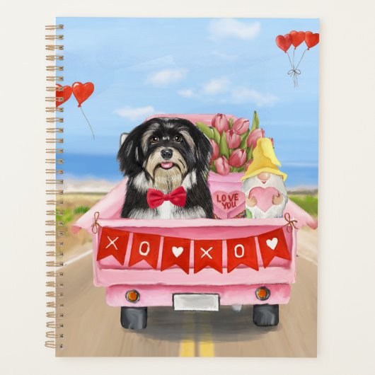 Havanese Hund Valentinstag LKW Planer (Vorderseite)