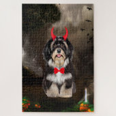 Havanese Hund zu Halloween-Kostüm Puzzle (Vertikal)