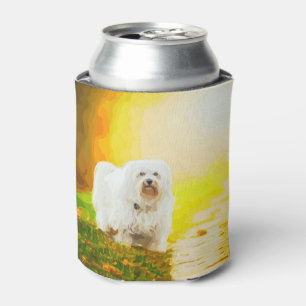 Havanese HundBichon Porträt-Malerei Dosenkühler