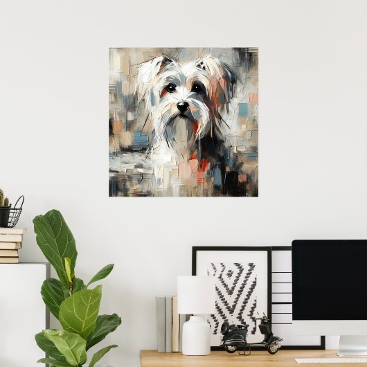Havanese-Hunde-Kunstposter Poster (Heimbüro)