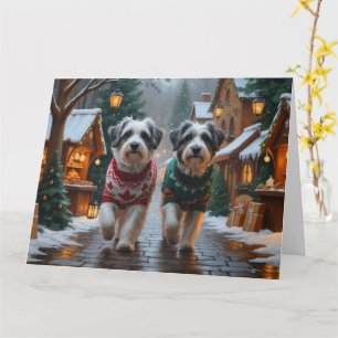 Havanese Hunde Weihnachtsschneeurlaub Karte