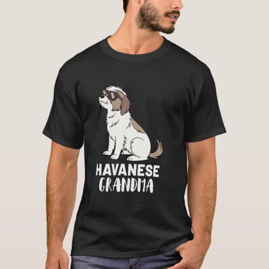 Havanese-Hundebesitzer-Oma T-Shirt (Vorderseite)