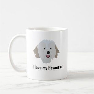 Havanese Hundekaffee-Tasse - i-Liebe mein Havanese Kaffeetasse