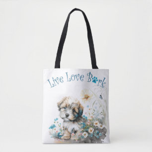 Havanese-Hundemutter Blumenmuster Tasche