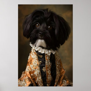 Havanese-Hundeporträt-Druck, Renaissance-Tier Poster