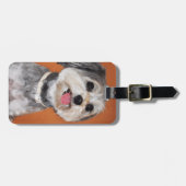 Havanese Hundeporträt Gepäckanhänger (Vorderseite horizontal)