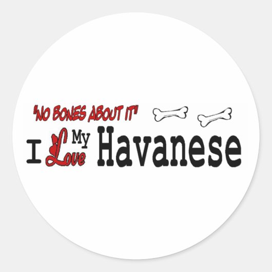 Havanese (I-Liebe) Runder Aufkleber (Vorderseite)