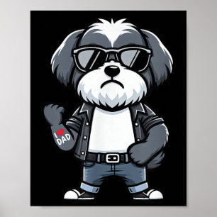Havanese I Liebe Vater Funny Dog Tattoo Poster