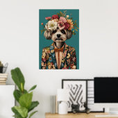 Havanese im Anzug Poster, Havanese Porträt Poster (Heimbüro)