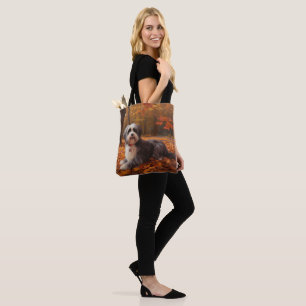 Havanese im Herbst Blätterfall inspiriert Tasche