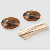 Havanese im Herbst Leaves Fall Inspiriert Fächer (Non-assembled)