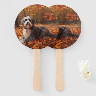 Havanese im Herbst Leaves Fall Inspiriert Fächer