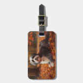 Havanese im Herbst Leaves Fall Inspiriert Gepäckanhänger (Vorderseite vertikal)