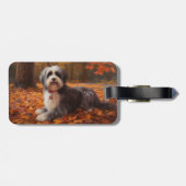 Havanese im Herbst Leaves Fall Inspiriert Gepäckanhänger (Rückseite horizontal)