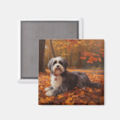 Havanese im Herbst Leaves Fall Inspiriert Magnet (Vorderseite/Rückseite)