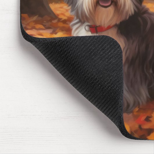 Havanese im Herbst Leaves Fall Inspiriert Mousepad (Ecke)