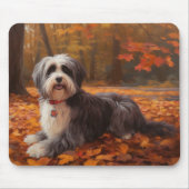 Havanese im Herbst Leaves Fall Inspiriert Mousepad (Vorne)