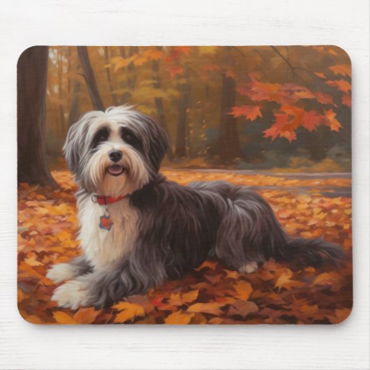 Havanese im Herbst Leaves Fall Inspiriert Mousepad (Vorne)