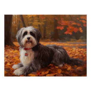 Havanese im Herbst Leaves Fall Inspiriert Poster