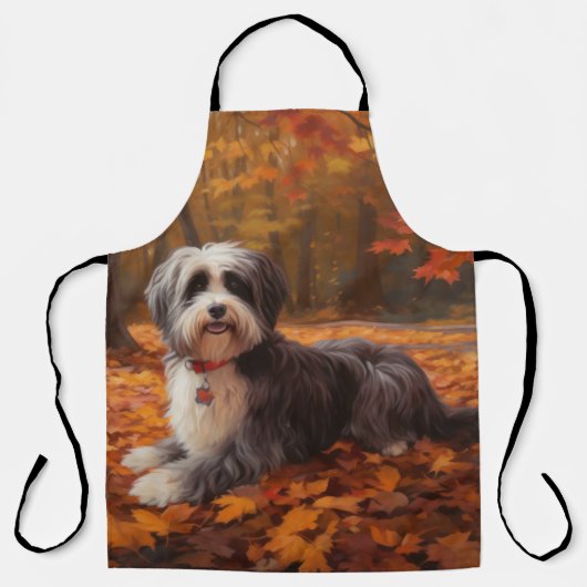 Havanese im Herbst Leaves Fall Inspiriert Schürze (Vorderseite)