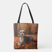 Havanese im Herbst Leaves Fall Inspiriert Tasche (Rückseite)