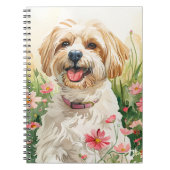 Havanese Journal - Watercolor Dog Notebook Notizblock (Vorderseite)