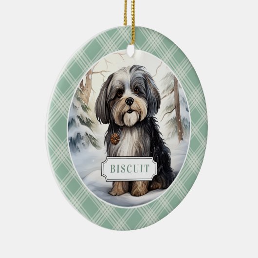 Havanese Keramik Circle Ornament (Rechts)