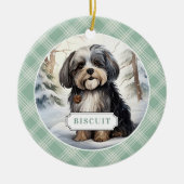 Havanese Keramik Circle Ornament (Vorne)