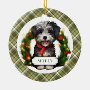 Havanese Keramik Circle Ornament