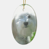 Havanese Keramik Ornament (Links)