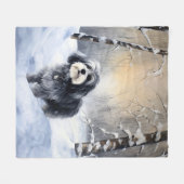 Havanese Let It Snow Weihnachten Fleecedecke (Vorderseite (Horizontal))