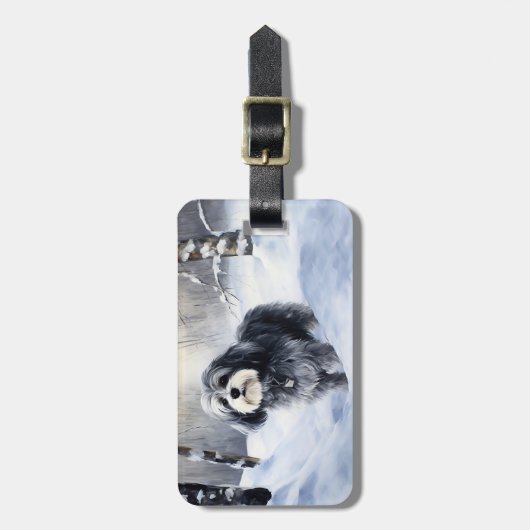 Havanese Let It Snow Weihnachten Gepäckanhänger (Vorderseite vertikal)