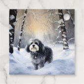 Havanese Let It Snow Weihnachten Geschenkanhänger (Rückseite)