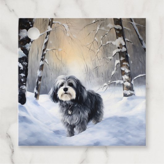 Havanese Let It Snow Weihnachten Geschenkanhänger (Vorderseite)