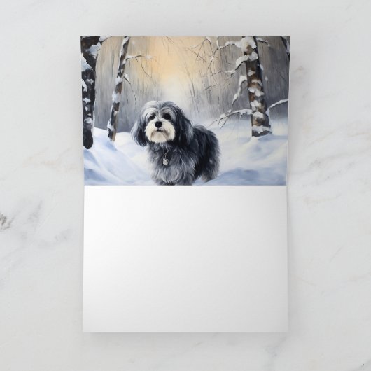 Havanese Let It Snow Weihnachten Karte (Innenseite)