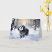 Havanese Let It Snow Weihnachten Karte (Gelbe Blume)