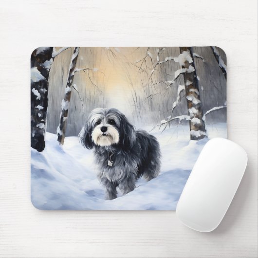 Havanese Let It Snow Weihnachten Mousepad (Mit Mouse)